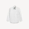 Camisa de Denim de manga larga para hombre en color blanco