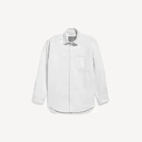 Camisa de Denim de manga larga para hombre en color blanco
