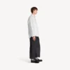 Camisa de Denim de manga larga para hombre en color blanco