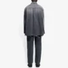 Camisa de Denim rasgada para hombre de la colección SS21, negra 657610TBP191090