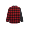 Camisa de franela a cuadros con patchwork «Red Black» 647364TJM136167
