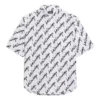Camisa de manga corta con garabatos por toda la superficie «Blanco Negro» 681702TLLJ49040