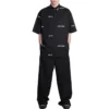 Camisa de manga corta con logo por toda la prenda «Black White» 681702TOL651070
