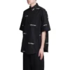 Camisa de manga corta con logo por toda la prenda «Black White» 681702TOL651070