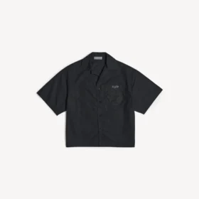 Camisa de manga corta de estilo «sketchy» para hombre, en color negro