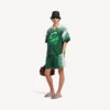 Camisa de manga corta de hombre con estampado tie-dye extremo, en verde/blanco Camisa de manga corta de hombre con estampado tie-dye extremo, en verde/blanco