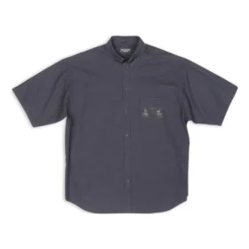 Camisa de manga corta Fashion Institute, corte amplio «Gris oscuro» 703846TYB181270