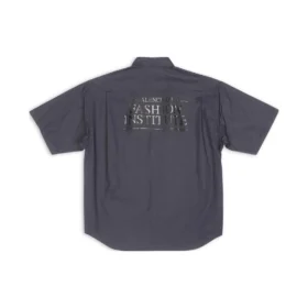 Camisa de manga corta Fashion Institute, corte amplio «Gris oscuro» 703846TYB181270
