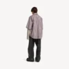 Camisa de manga cruzada para hombre en rojo/azul marino Camisa de manga cruzada para hombre en rojo/azul marino