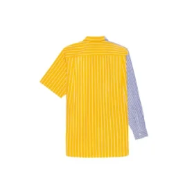 Camisa de manga holgada a rayas Balenciaga para hombre, temporada de primavera-verano 2021, 658850TIM369086