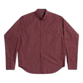 Camisa de manga larga a cuadros, corte holgado «Rojo» 658929TKM386167