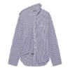 Camisa de manga larga a rayas FW21 azul oscuro 663034TIM368502