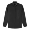 Camisa de manga larga con botones y logotipo en el cuello «Negro» 671586TYB181000