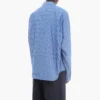 Camisa de manga larga con rayas finas y logotipo por toda la prenda «Azul» 662983TGLB95531