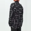 Camisa de manga larga de viscosa con estampado integral, corte holgado «Negro» 658956TPLB41070
