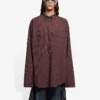 Camisa de manga larga oversize a cuadros de la colección SS21, color marrón, 658806TKM366100