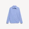 Camisa de popelín a rayas para mujer en azul/azul marino Camisa de popelín a rayas para mujer en azul/azul marino
