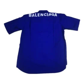 Camisa de popelín de algodón con logotipo en la espalda «Azul» 556913TEM164210 Camisa de popelín de algodón con logotipo en la espalda «Azul» 556913TEM164210