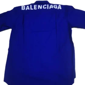 Camisa de popelín de algodón con logotipo en la espalda «Azul» 556913TEM164210 Camisa de popelín de algodón con logotipo en la espalda «Azul» 556913TEM164210