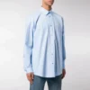 Camisa de popelín de algodón con logotipo en la espalda «Azul claro» 508465TWB044850