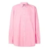 Camisa de popelín de algodón con logotipo en la espalda «Rosa» 556878TEM095630