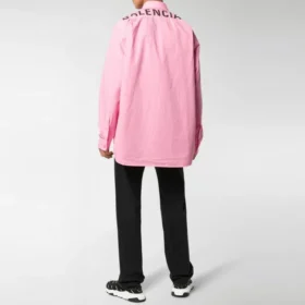 Camisa de popelín de algodón con logotipo en la espalda «Rosa» 556878TEM095630 Camisa de popelín de algodón con logotipo en la espalda «Rosa» 556878TEM095630