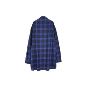 Camisa de sarga de algodón a cuadros «Blue» 625548T1M194450 Camisa de sarga de algodón a cuadros «Blue» 625548T1M194450