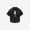 Camisa híbrida de manga corta de Denim «The Door» para hombre en negro Camisa híbrida de manga corta de Denim «The Door» para hombre en negro