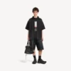 Camisa híbrida de manga corta de Denim «The Door» para hombre en negro Camisa híbrida de manga corta de Denim «The Door» para hombre en negro