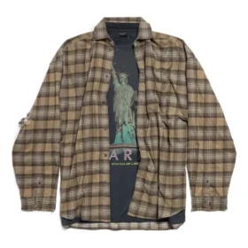 Camisa oversize con capas «Paris Liberty» «Verde oscuro» 794656TQM202880