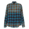 Camisa oversize de manga larga de franela a cuadros «Blue Red» 715030TMM116305