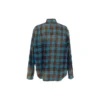 Camisa oversize de manga larga de franela a cuadros «Blue Red» 715030TMM116305