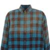Camisa oversize de manga larga de franela a cuadros «Blue Red» 715030TMM116305