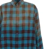 Camisa oversize de manga larga de franela a cuadros «Blue Red» 715030TMM116305