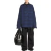 Camisa oversize reversible a cuadros «Yellow Blue» 720105TNM277660
