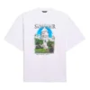 Camisa polo unisex de algodón oversize, color blanco, colección primavera-verano 2021, 641614TJVH69000