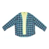 Camisa y camiseta a cuadros con efecto trampantojo «Azul y amarillo neón» 699371TMM116305