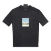 Camiseta ajustada «Paris By Day» de corte entallado «Black Faded» 745019TOVC71055