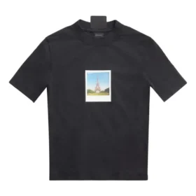 Camiseta ajustada «Paris By Day» de corte entallado «Black Faded» 745019TOVC71055