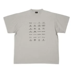 Camiseta «Archives Logos» oversize «Gris claro» 712398TNVQ71342