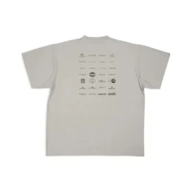 Camiseta «Archives Logos» oversize «Gris claro» 712398TNVQ71342