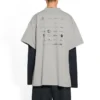 Camiseta «Archives Logos» oversize «Gris claro» 712398TNVQ71342