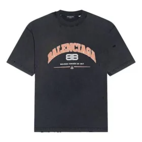 Camiseta Balenciaga de corte medio «Negro» 612966TLVJ11074