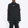 Camiseta Balenciaga x adidas de corte medio «Black Red» 712401TNVA61003