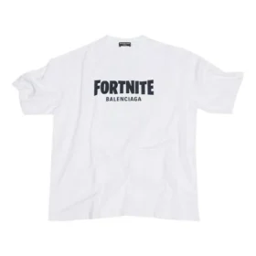 Camiseta Balenciaga x FORTNITE de corte medio «Blanco» 612966TLVO39040