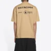 Camiseta Balenciaga x WFP, corte medio, «Caqui» 612966THV849605