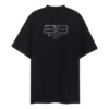 Camiseta BB Paris Strass de corte medio «Black Faded» 739784TOVU81055