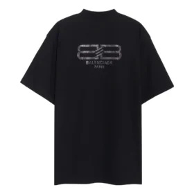 Camiseta BB Paris Strass de corte medio «Black Faded» 739784TOVU81055