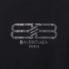 Camiseta BB Paris Strass de corte medio «Black Faded» 739784TOVU81055