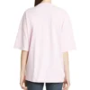 Camiseta básica con letras, logotipo pequeño y manga corta, rosa 571205TEV182014